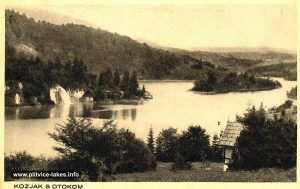Kozjak Lake and Island - Plitvice - Panorama (1930s)